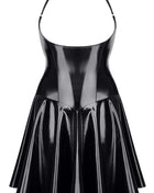 schwarzes Lack Miniklied TDJutta001 - 3XL - 3XL / schwarz - Minikleid