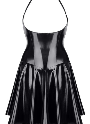 schwarzes Lack Miniklied TDJutta001 - 3XL - 3XL / schwarz - Minikleid
