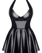 schwarzes Lack Miniklied TDSvenja001 von Demoniq - S / schwarz - Minikleid