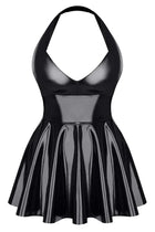 schwarzes Lack Miniklied TDSvenja001 von Demoniq - S / schwarz - Minikleid