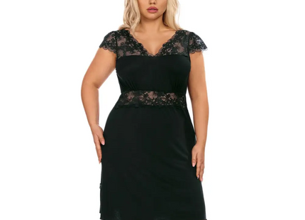 schwarzes Nachtkleid H181417 von Hamana - 2XL / Black - Nachthemd