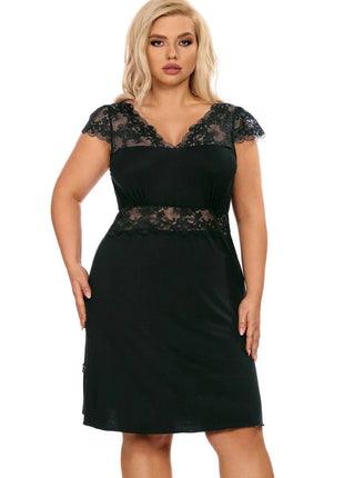 schwarzes Nachtkleid H181417 von Hamana - 2XL / Black - Nachthemd