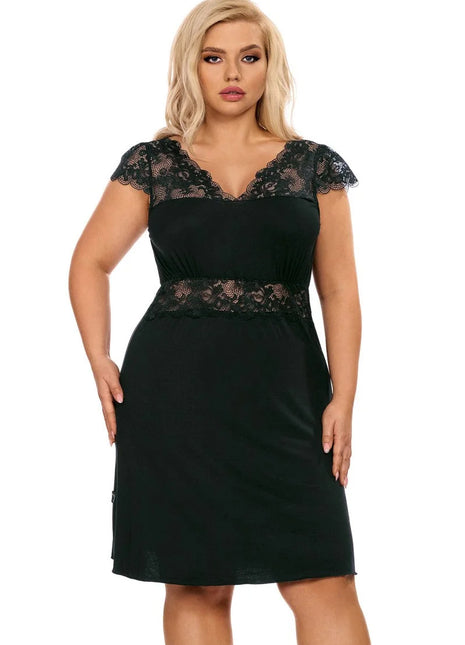 schwarzes Nachtkleid H181417 von Hamana - 2XL / Black - Nachthemd