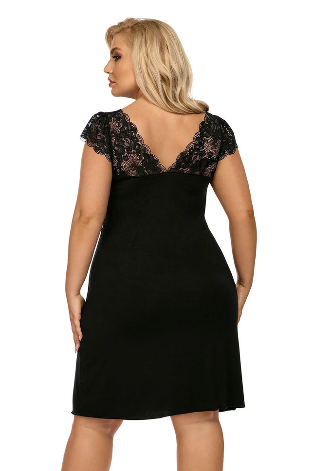 schwarzes Nachtkleid H181417 von Hamana - Nachthemd