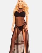 schwarzes Nachtkleid KA922448 von Kalimo - S / schwarz - langes Kleid