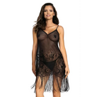 schwarzes Netzkleid mit Spitze H180971 von Hamana - S / Black - Negligee