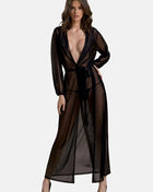 schwarzes Peignoir PA596660 von Passion - S/M / Black - Morgenmantel