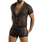schwarzes Set 052 von Passion - S/M / schwarz - Herren-Set