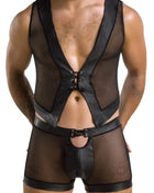 schwarzes Set 053 von Passion - S/M / schwarz - Herren-Set