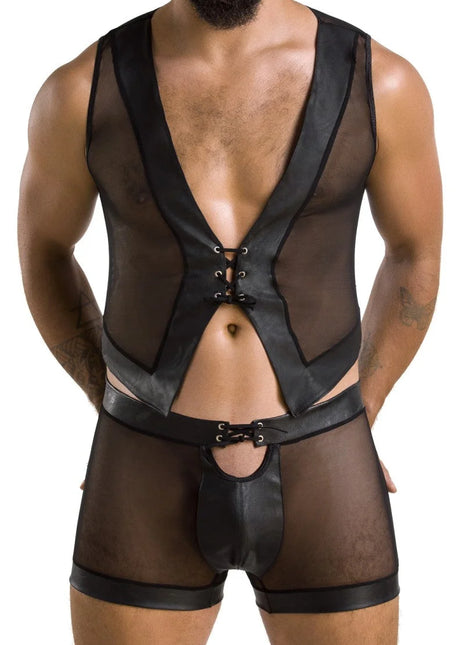 schwarzes Set 053 von Passion - S/M / schwarz - Herren-Set