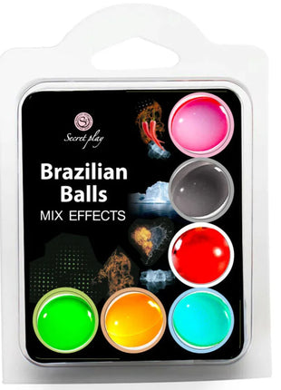 SECRET PLAY SET 6 BRASILIANISCHE BÄLLE MIX-EFFEKT