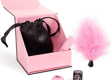 SECRET PLAY - VERGNÜGUNGSBOX FÜR PAARE: WÜRFEL + VIBRATIONSKUGEL + FEDERSTIFT