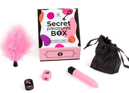 SECRET PLAY - VERGNÜGUNGSBOX FÜR PAARE: WÜRFEL + VIBRATIONSKUGEL + FEDERSTIFT