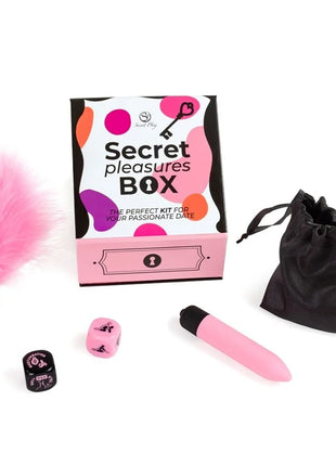 SECRET PLAY - VERGNÜGUNGSBOX FÜR PAARE: WÜRFEL + VIBRATIONSKUGEL + FEDERSTIFT