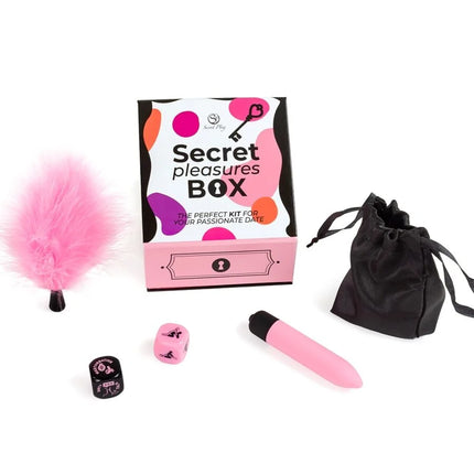SECRET PLAY - VERGNÜGUNGSBOX FÜR PAARE: WÜRFEL + VIBRATIONSKUGEL + FEDERSTIFT