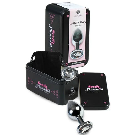 SECRETPLAY - ANALPLUG AUS TRANSPARENTEM ALUMINIUM 8 CM