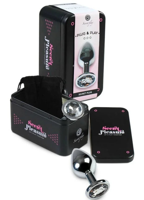 SECRETPLAY - ANALPLUG AUS TRANSPARENTEM ALUMINIUM 8 CM