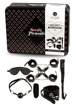 SECRETPLAY - BDSM SET 8 PCS SCHWARZ - Bondage-Sets