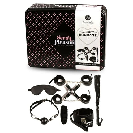SECRETPLAY - BDSM SET 8 PCS SCHWARZ - Bondage-Sets
