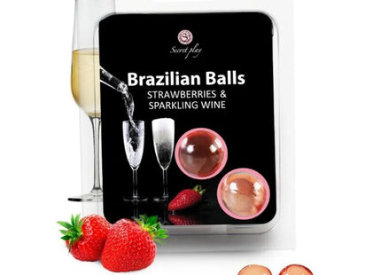 SECRETPLAY - BRASILIANISCHE KUGEL SET ERDBEER UND CHAMPAGNER