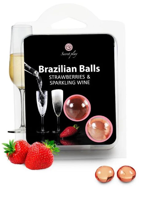 SECRETPLAY - BRASILIANISCHE KUGEL SET ERDBEER UND CHAMPAGNER