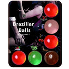 Secretplay brazilian balls schmiermittel heisse bälle 6 einheiten mit sechs glänzenden aromatischen kugeln in rot, pink, grün und braun