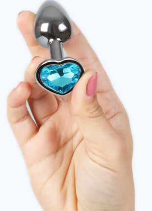 SECRETPLAY - BUTT PLUG AUS METALL BLAUES HERZ KLEINE GRÖSSE 7 CM - Analplug