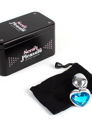 SECRETPLAY - BUTT PLUG AUS METALL BLAUES HERZ KLEINE GRÖSSE 7 CM - Analplug
