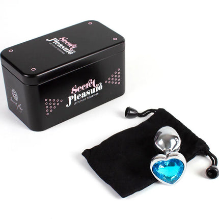 SECRETPLAY - BUTT PLUG AUS METALL BLAUES HERZ KLEINE GRÖSSE 7 CM - Analplug