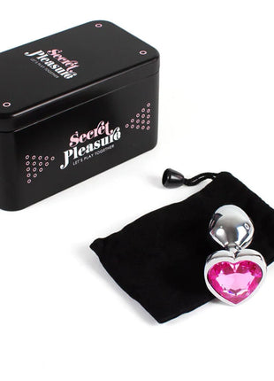 SECRETPLAY - BUTT PLUG AUS METALL FUCHSIA HERZ KLEINE GRÖSSE 7 CM - Analplug