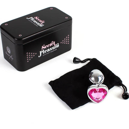 SECRETPLAY - BUTT PLUG AUS METALL FUCHSIA HERZ KLEINE GRÖSSE 7 CM - Analplug