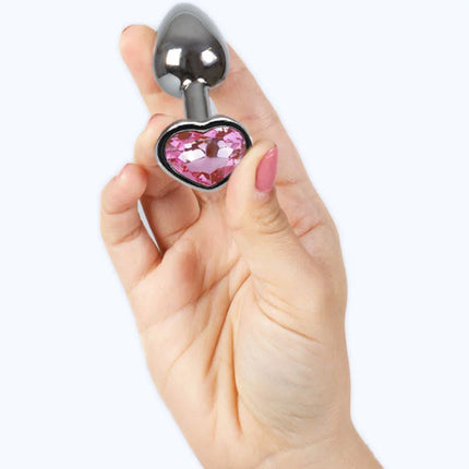 SECRETPLAY - BUTT PLUG AUS METALL FUCHSIA HERZ KLEINE GRÖSSE 7 CM - Analplug