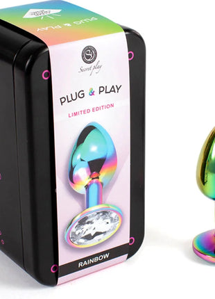 SECRETPLAY - BUTT PLUG AUS METALL REGENBOGEN KLEINE GRÖSSE 7 CM - Analplug