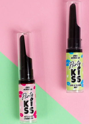 SECRETPLAY - FLIRTY KISS GELS MIT ORALEN SEX-EFFEKTEN ERDBEERE & MINZE 2 x 8 GR