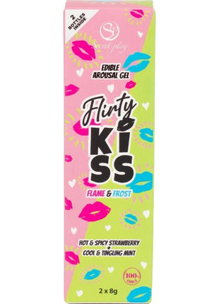 SECRETPLAY - FLIRTY KISS GELS MIT ORALEN SEX-EFFEKTEN ERDBEERE & MINZE 2 x 8 GR