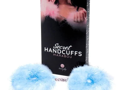 SECRETPLAY - HANDSCHELLEN AUS BLAULICHT-MARABOU - Handschellen