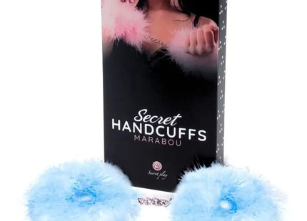 SECRETPLAY - HANDSCHELLEN AUS BLAULICHT-MARABOU - Handschellen