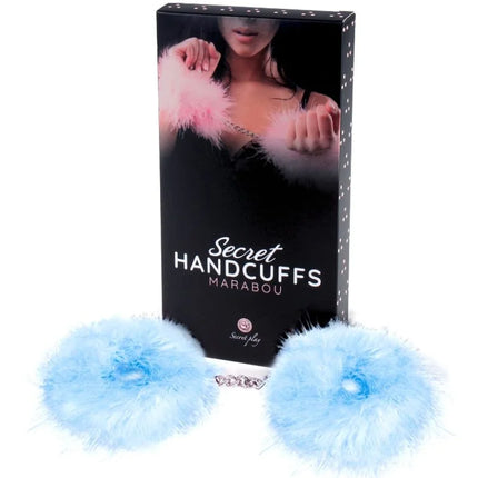 SECRETPLAY - HANDSCHELLEN AUS BLAULICHT-MARABOU - Handschellen