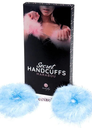 SECRETPLAY - HANDSCHELLEN AUS BLAULICHT-MARABOU - Handschellen