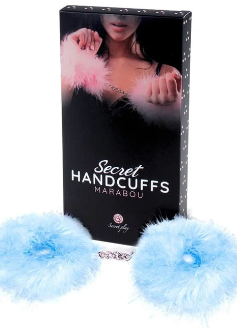 SECRETPLAY - HANDSCHELLEN AUS BLAULICHT-MARABOU - Handschellen