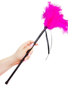 Secretplay rosa federn 40 cm vibrierender rosa federnstaubwedel mit schwarzem griff aus kunststoff