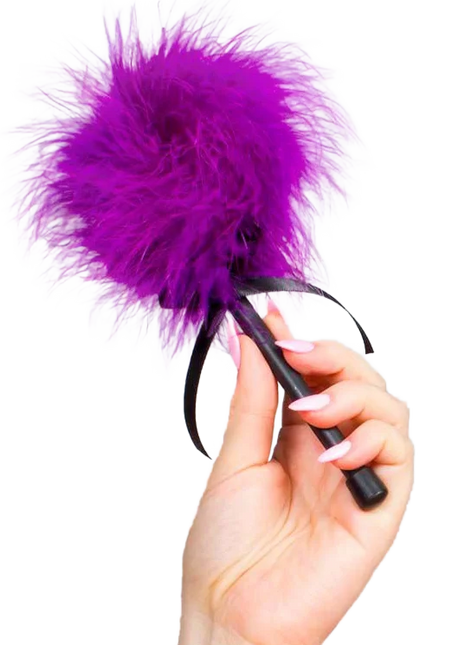 SECRETPLAY - ROSA LILA MARABOU-Staubtuch