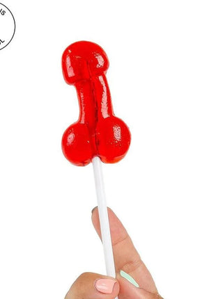 Secretplay schwanzlutscher mit alkohol erdbeer-daiquiri roter glänzender lutscher in phallusform mit zwei runden enden
