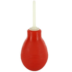 Seben creations anal reinigungsbirne mit rotem gummiballon und weißem plastikschlauch