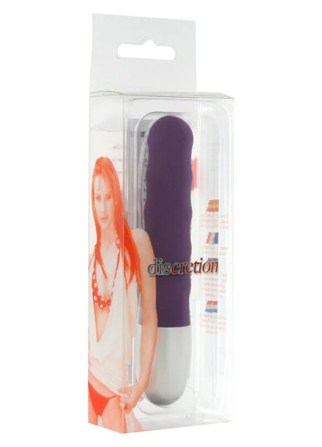 Seven creations discretion lila vibrierende kugel aus silikon in lila und weiß in klarer verpackung