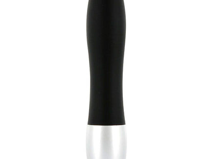Schwarzer und silberner dual-tone vibrator von seven creations mit elegantem ergonomischem design