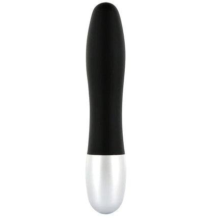 Schwarzer und silberner dual-tone vibrator von seven creations mit elegantem ergonomischem design