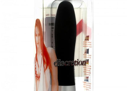 Schwarzer und silberner seven creations discretion vibrator in transparenter verpackung, erwachsenenartikel