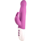 Seven creations euphoric bunny vibrator in lila und weiß mit drei steuerungstasten am fuß aus silikon