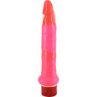 Seven creations jelly dünner rosa analvibrator aus durchsichtigem pinkem plastik mit rotem strukturierter basis